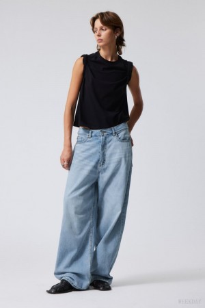 Weekday Astro Loose Baggy Jeans Azules | SYNN5981