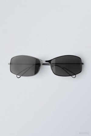 Weekday Flash Sunglasses Negros | VTXD8985